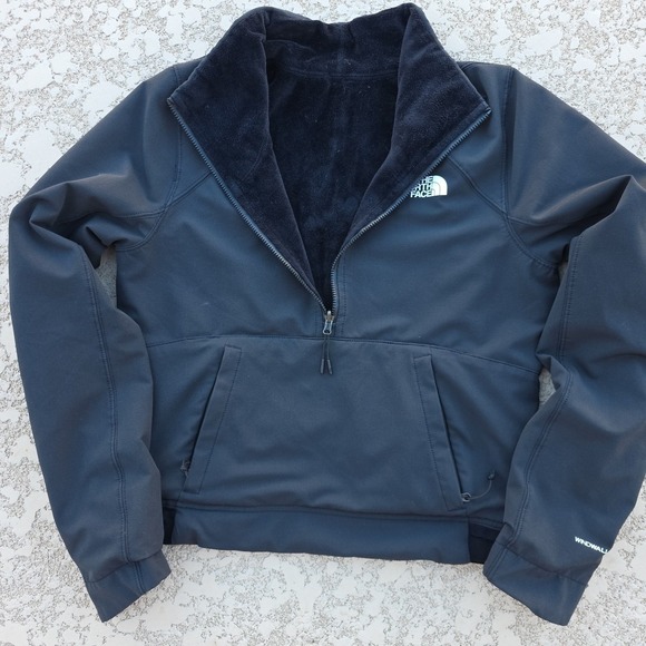 Women's North Face Cropped Windwall Reversible Pullover Black Size XS - Picture 5 of 13